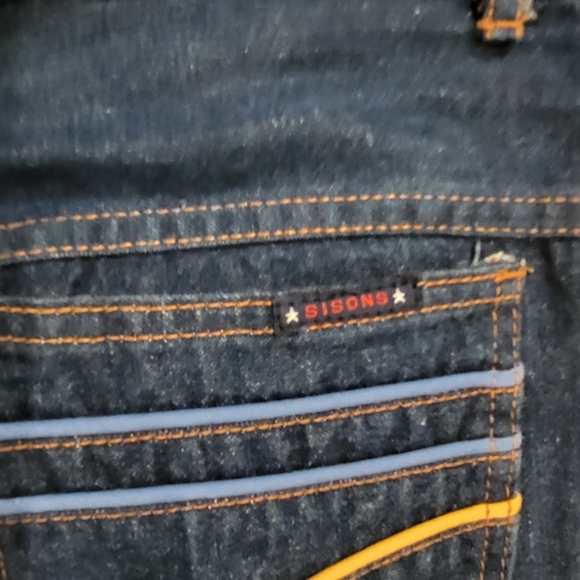 Vintage retro Sisons jeans size 34x33 - Picture 6 of 7